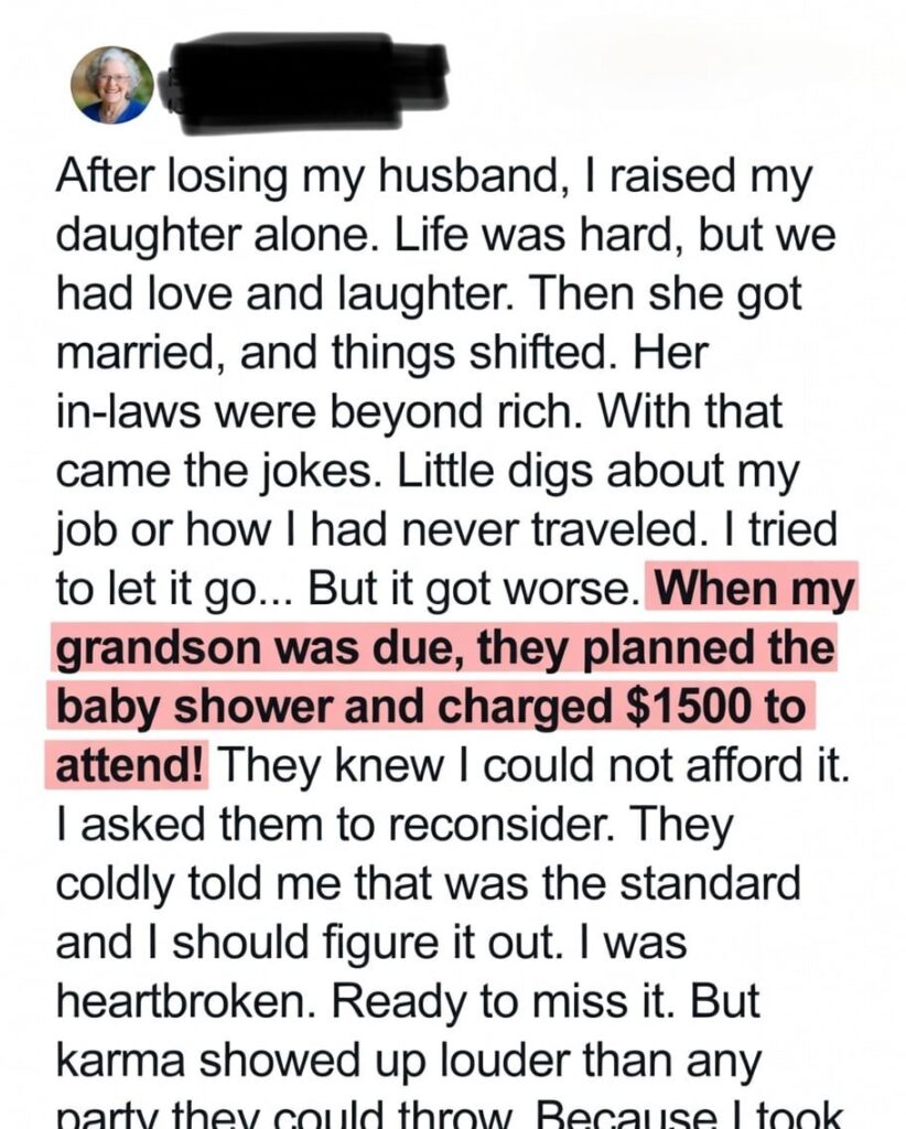 “They Charged Me $1,500 to Attend My Own Daughter’s Baby Shower—Then Everything Fell Apart”