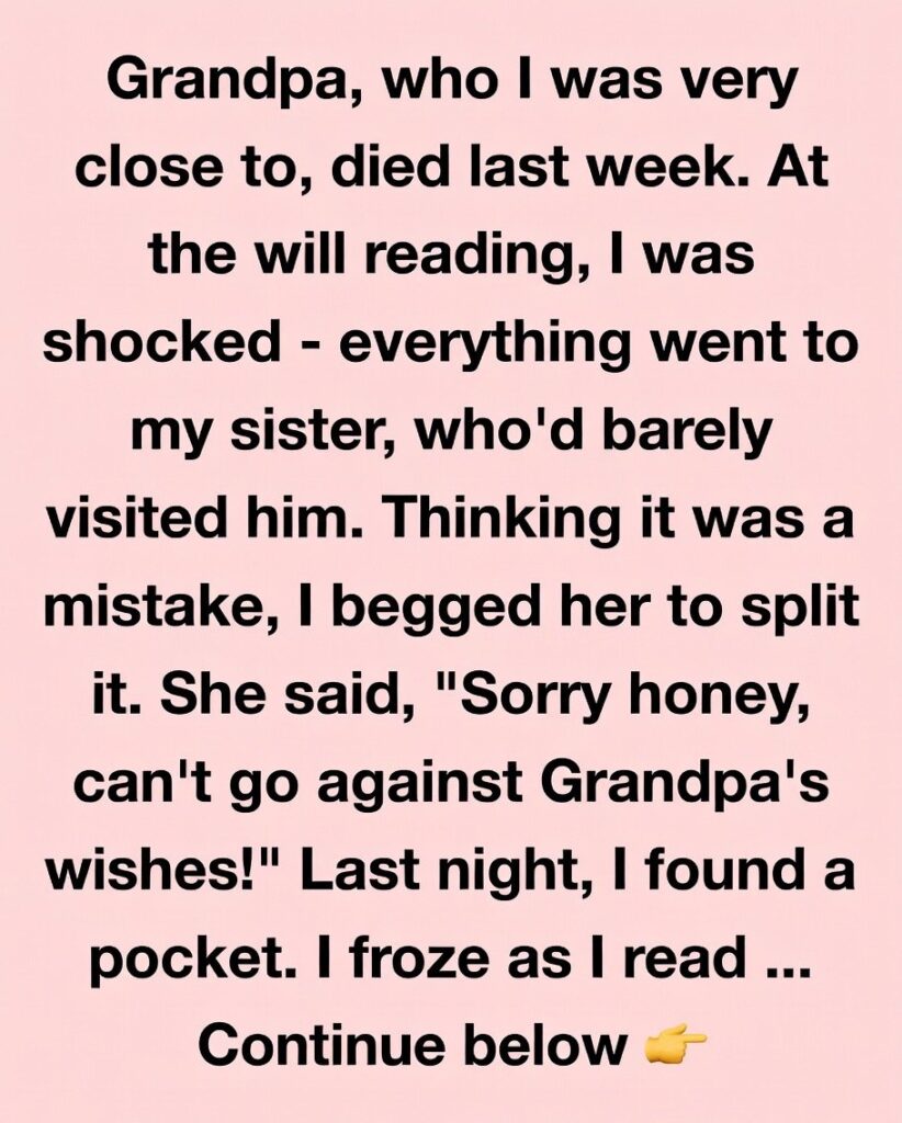 The Note Grandpa Left Me